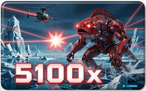 Huge Reds Bonusrunde mit rotem Mutanten-Fisch und 5000x Multiplikator
