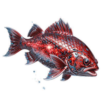 Huge Red kybernetische Mutanten-Rotbarsch Maskottchen